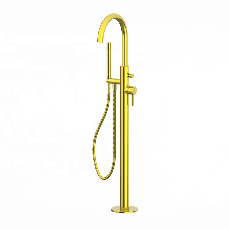 Floor Stand Concealed bathtub shower faucet bathroom tap with microphone hand shower set