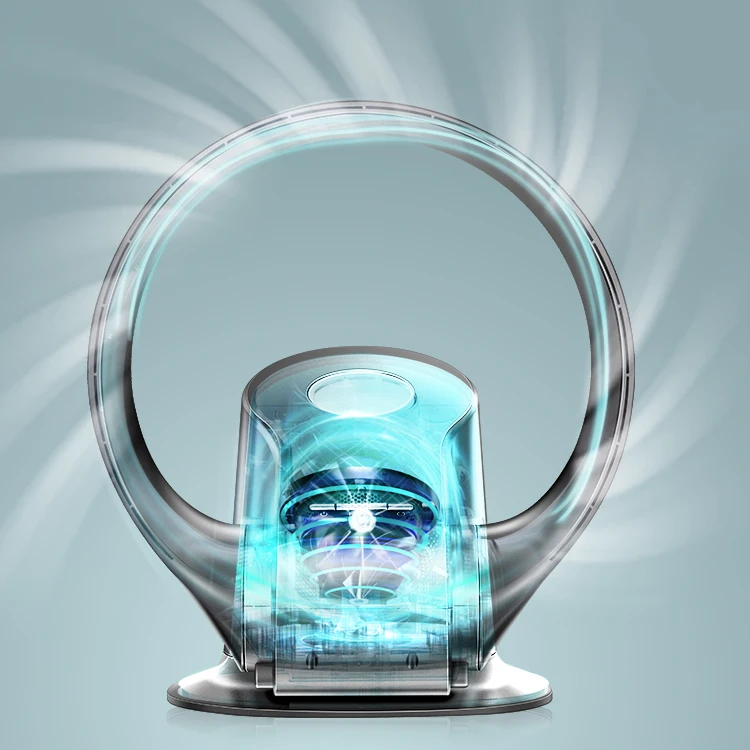 Table Wall Mounted Bladeless Fan Silent Dc Motor Energy-Saving Turbocharging Technology Smart Air Cooling Fan