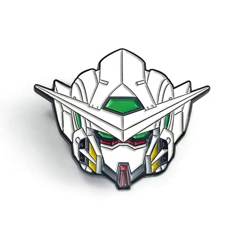 New Gundam badge Anime badge Custom Made  Robot cartoon soft enamel pin Metal Lapel Pin Badge