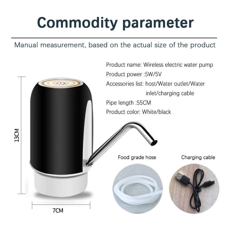 Electric pump feeding mineral water bucket water 5 gallon pressure pump for home