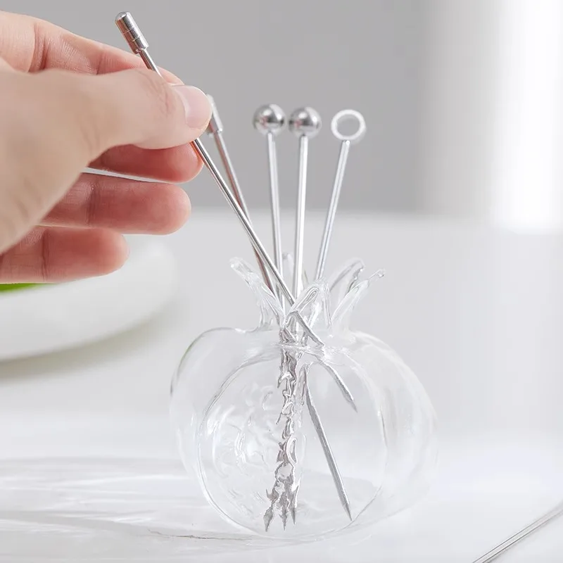 NEWELL Beverage Stirrers Toothpicks Drink Sticks Stainless Steel Picks Reusable For Food Fruit Cupcake Sandwich Olive Skewers