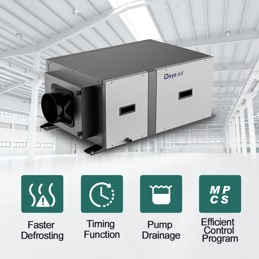 CE CB approval adjustable humidistat 50L/D ceiling mounted dehumidifier with fresh air ventilation