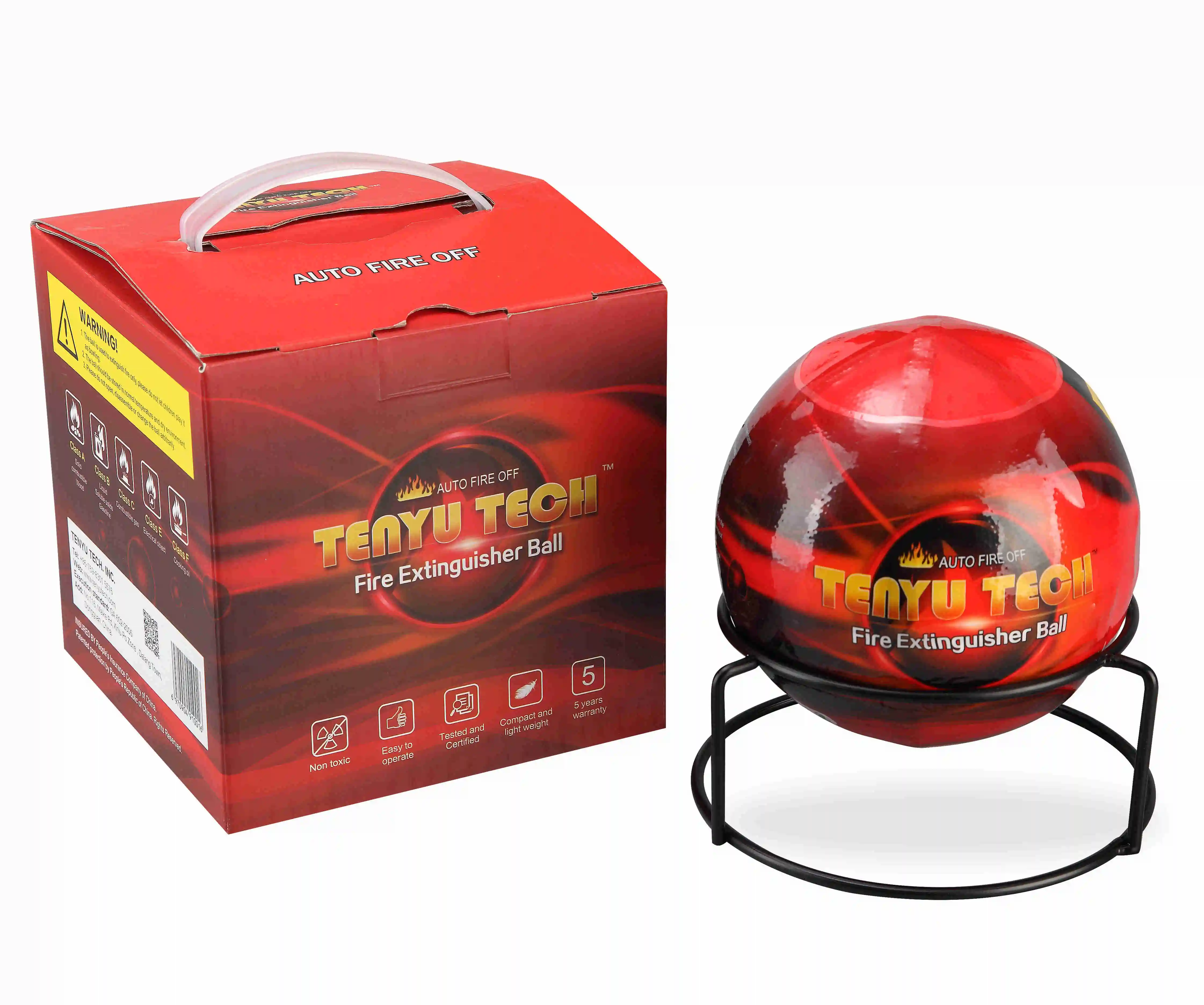 1.3Fire Ball 6 kg Automatic Dry Powder Car Fire Extinguisher For Cars House Fire Suppression Device With Wall Mount Bracket