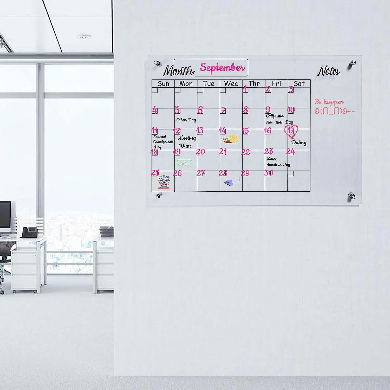 Original Customized Acrylic Magnetic Dry Erase Boards Whiteboard Acrylic Dry Erase Board