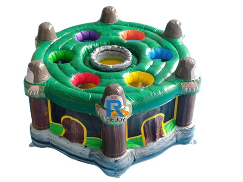 Inflatable Interactive Sport Games Inflatable Hamster Hammer Games Inflatable Whack A Mole Game
