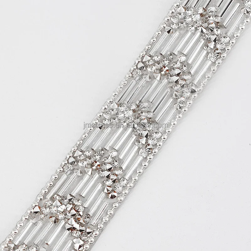 2.5 cm Iron on Strass Crystal Decoration Hot Fix resin Rhinestone Trim Ribbon Tape Roll for Clothes Cosmetic Boxes