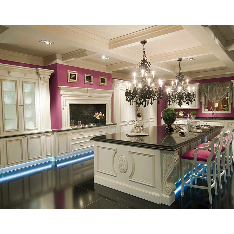 Custom new model luxury high end modern automatic lifting kitchen cabinets with pvc board