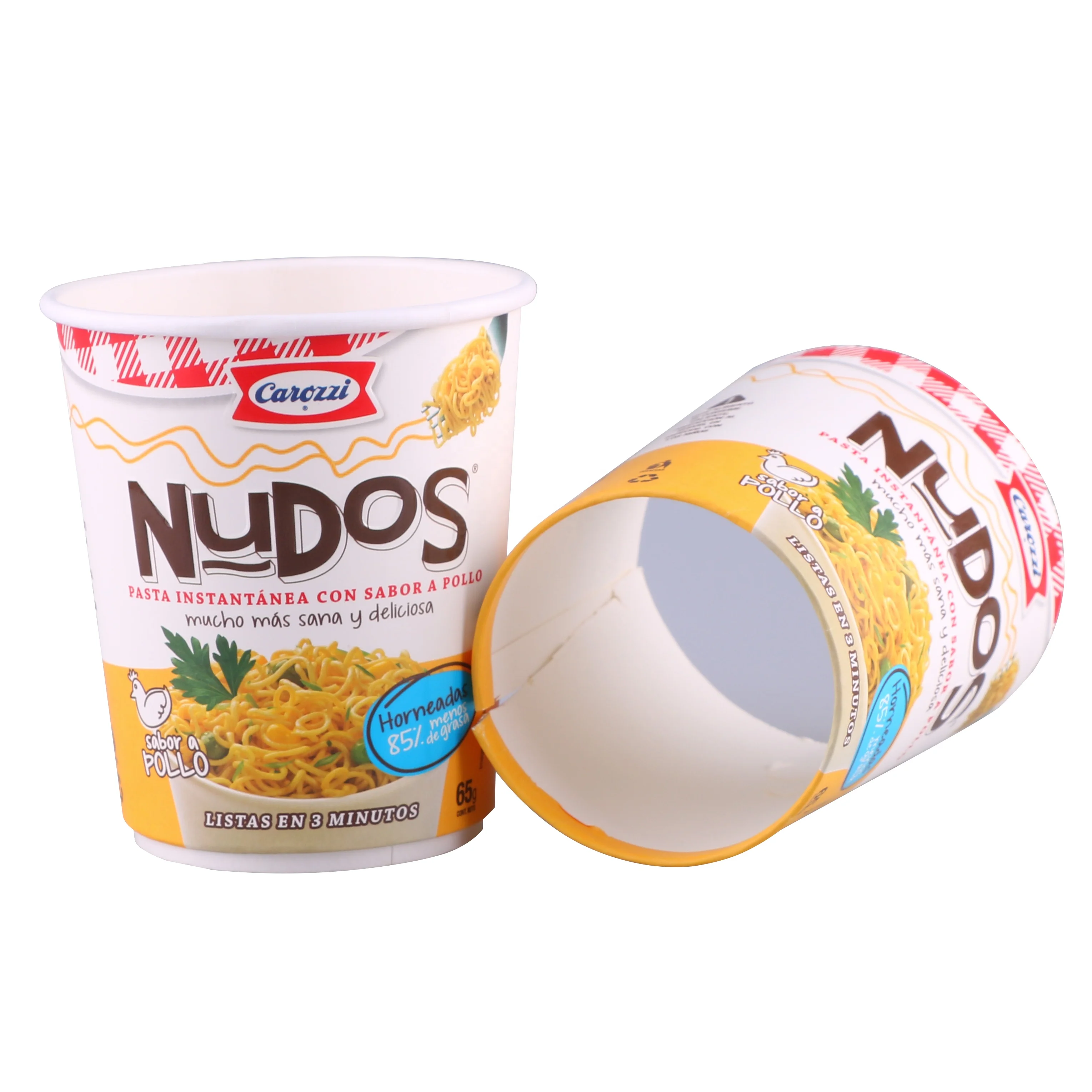 
high quality double wall noodle paper cups with sealing cover 