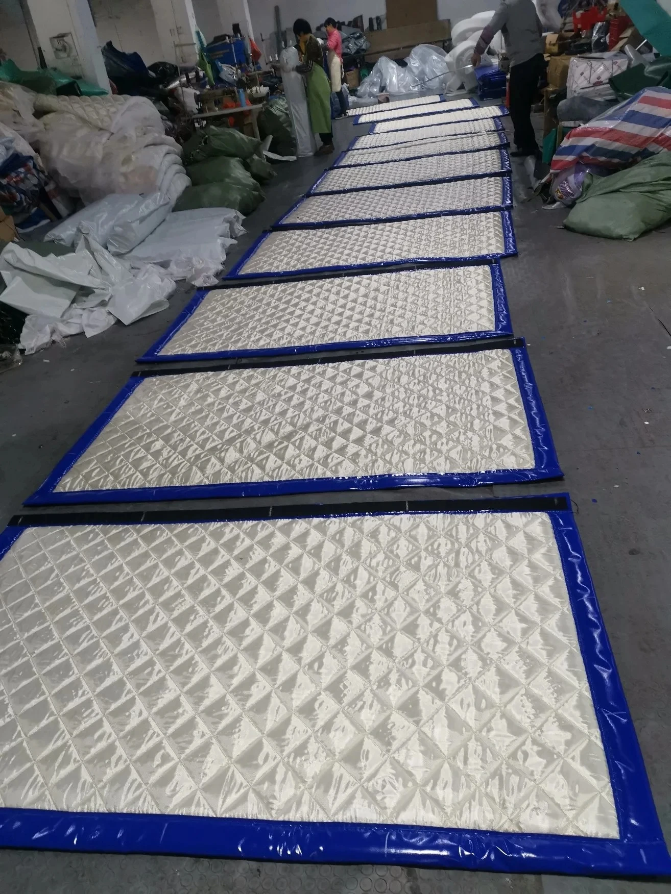 Yiacoustic sound-absorbing for outdoor construction flame-retardant sliver grey acoustic blanket sound barrier