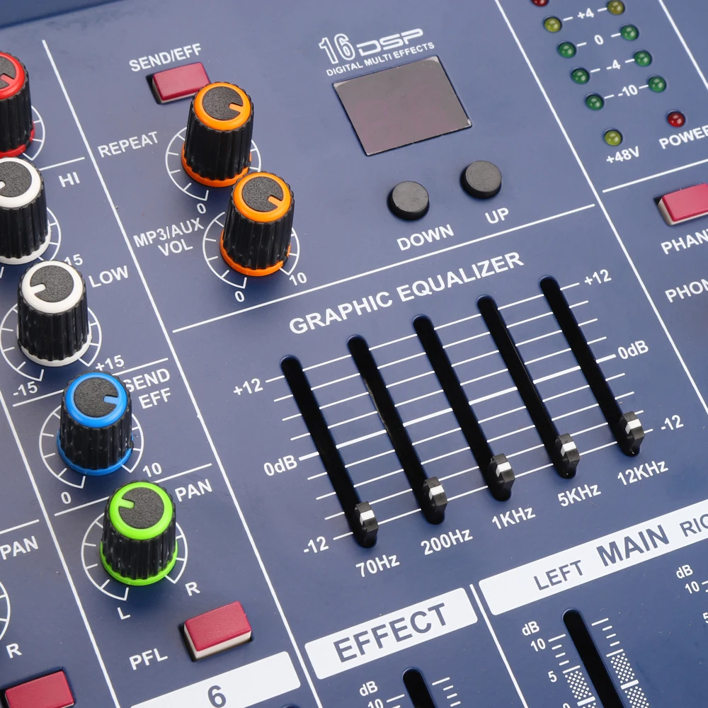 Hot Selling 6 Channel 602D USB Powered 200W Amplifier Mixers