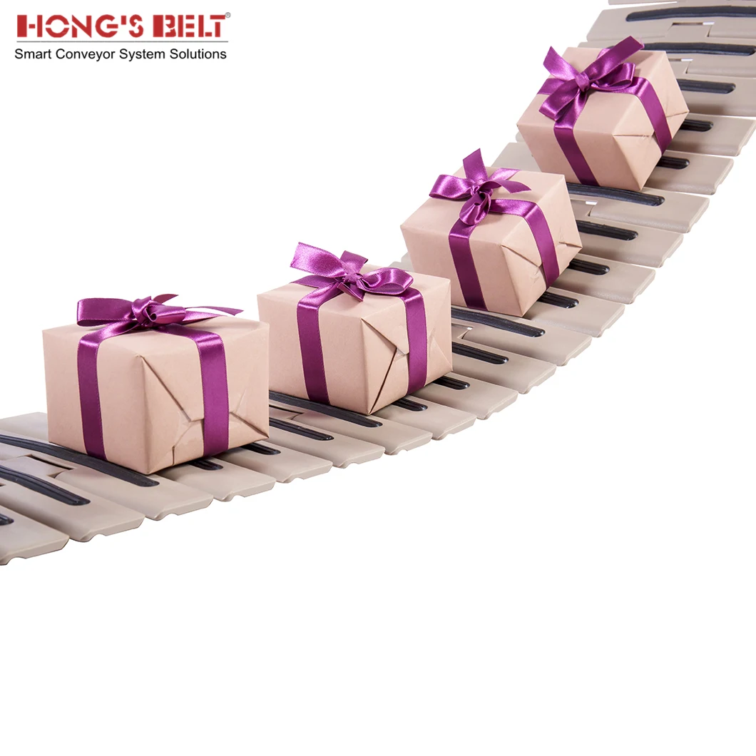 Hongsbelt 882TAB-K750-EL настольная изогнутая конвейерная цепь, пластиковая конвейерная цепь