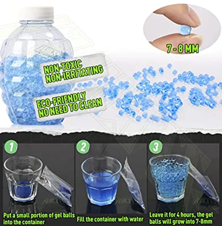 Electric Gel Ball Blaster Toy - M416 Gel Ball Blaster Water Ball Blaster with 50000 Water Gel Beads for Adults Shooting Battle