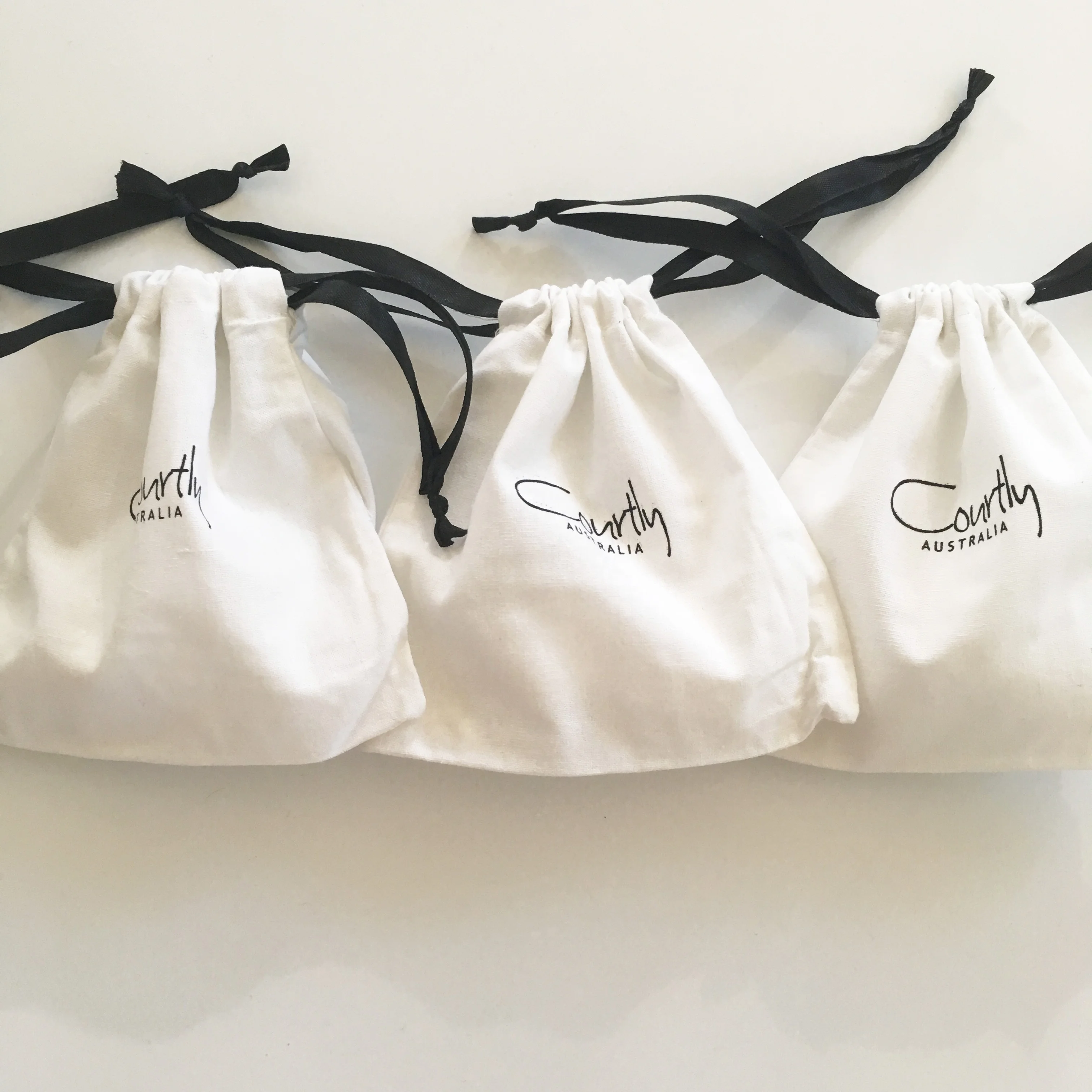 
DRAW STRING BAG - COTTON WITH LOGO & WEBSITE PRINT FOR PACKAGING 