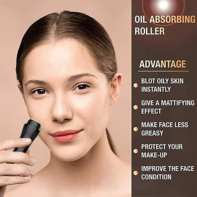 Wholesale Portable Mini Oil-Absorbing Volcanic Stone Face Roller Volcanic Stone Oil Absorber Roller