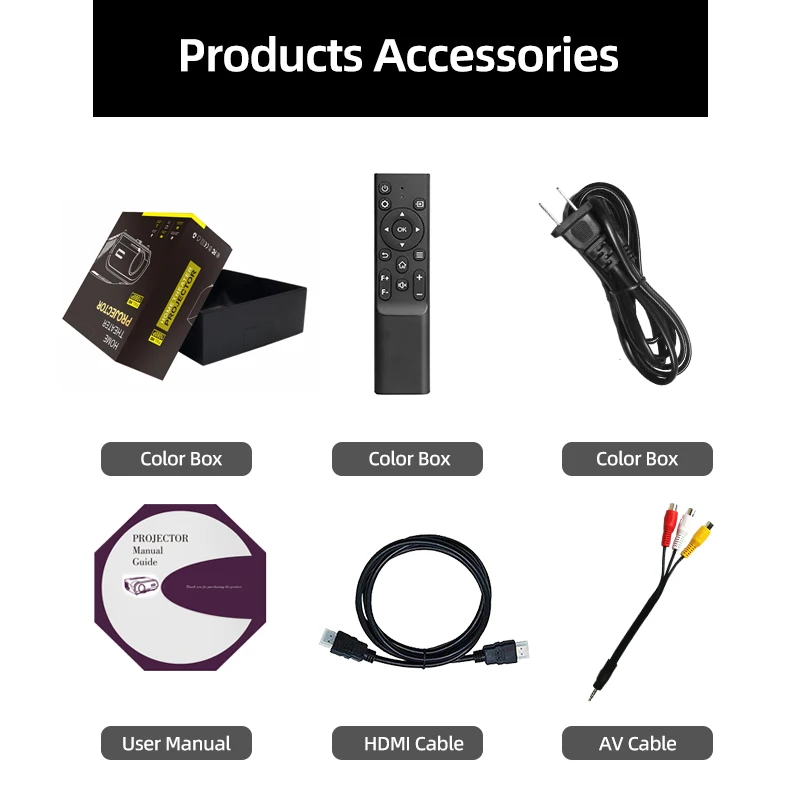 New HD led home theater portable smart beamer wifi multimedia projector for home