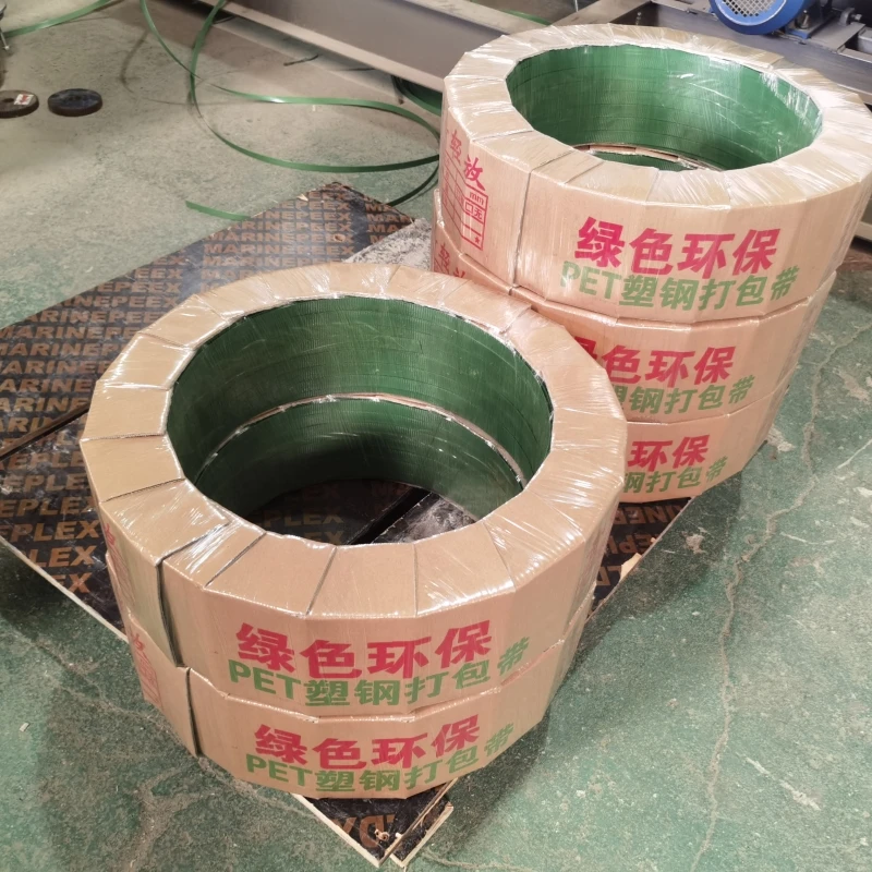 Pet Strapping Roll Green Transparent used for Automatic Strapping Machine With Best Price