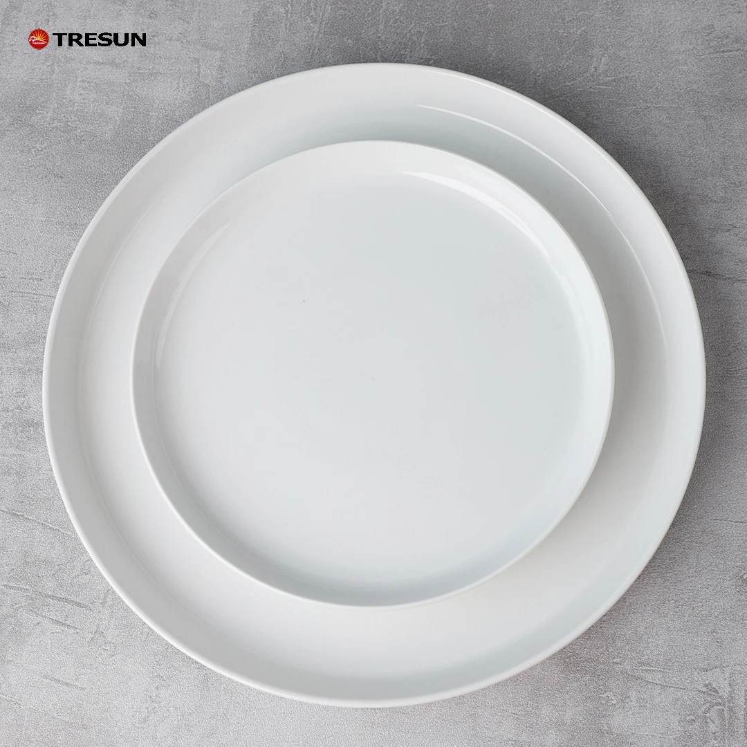 factory price premium quality ceramic serving dinning dinner side white pure custom porcelain dish and plates for restaurant