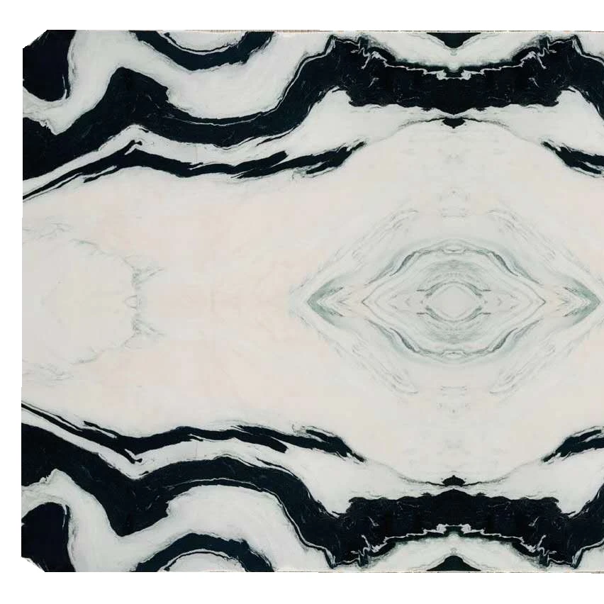 2022 year Book match panda white marble,black and white marble,marble floor