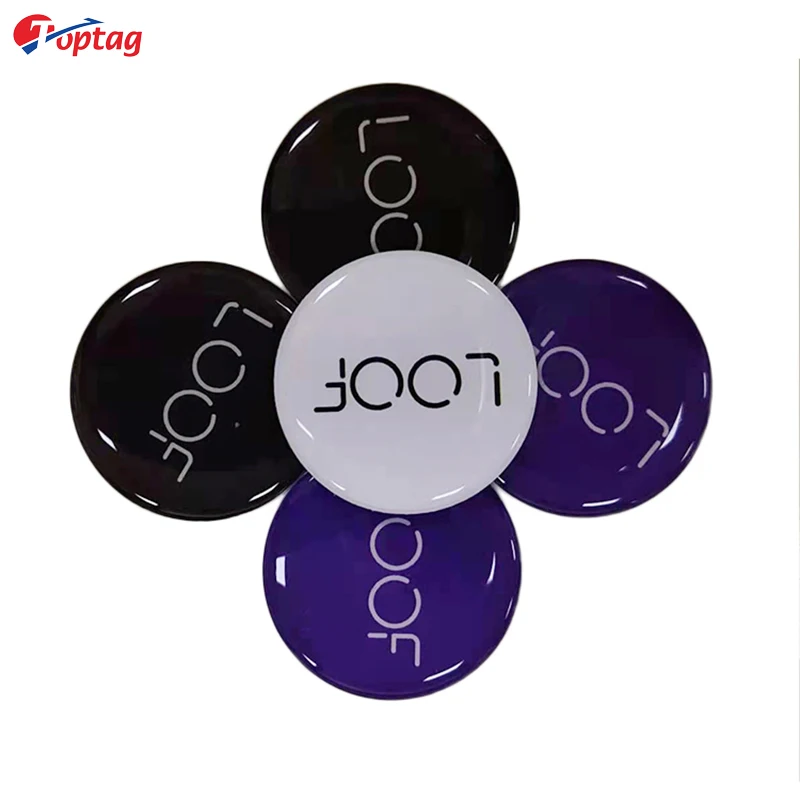 Toptag Anti Metal Rfid 13.56mhz Epoxy Tag Sticker For Share Social Media