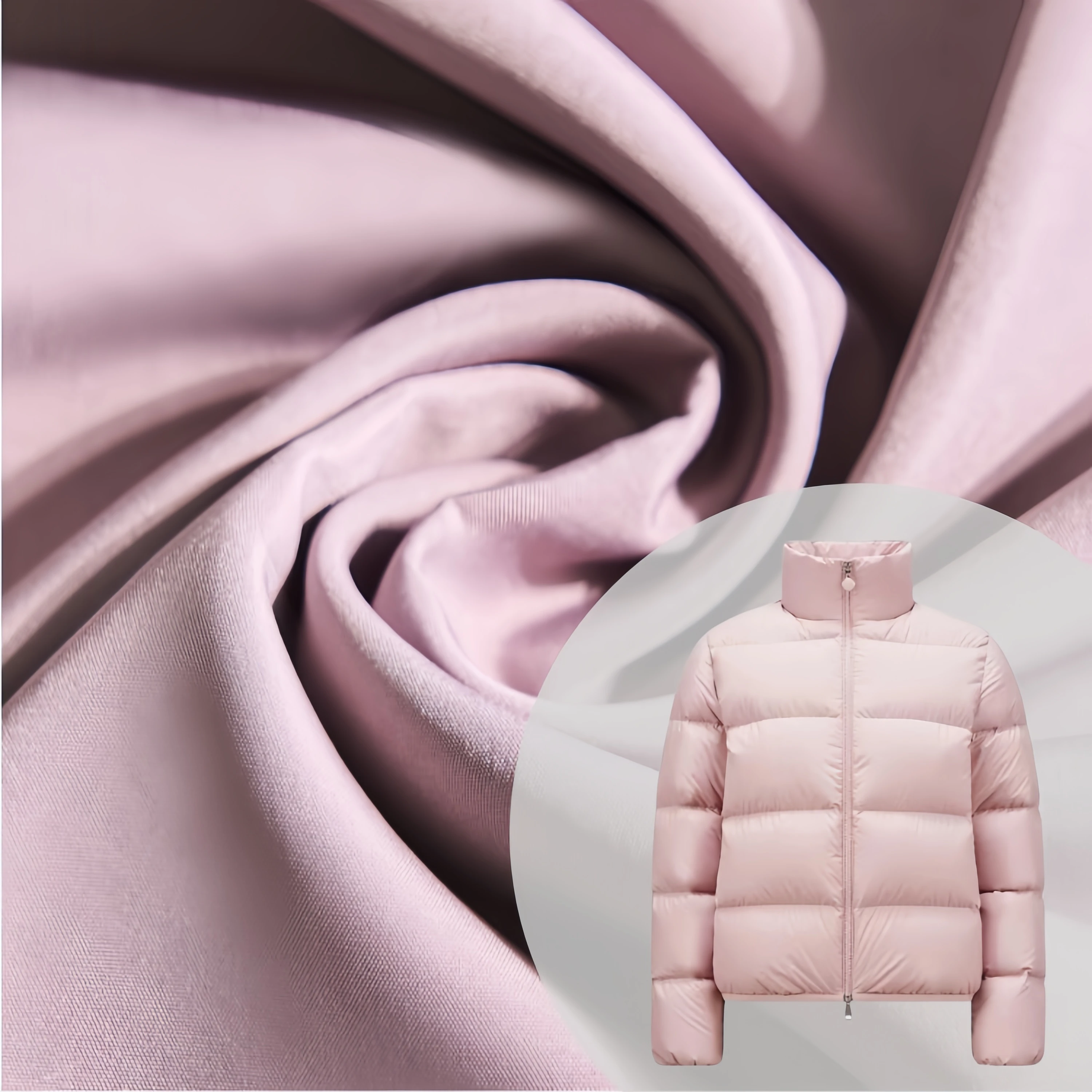 Factory Direct 100% Polyester Pongee Taffeta Fabric GRS 300T Pongee Fabric For Down Jacket Cotton-Padded Jacket Lining