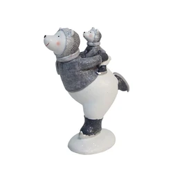 Wholesale Polyresin christmas figurine & toys home decor Resin crafts  polar bear christmas statue ornaments