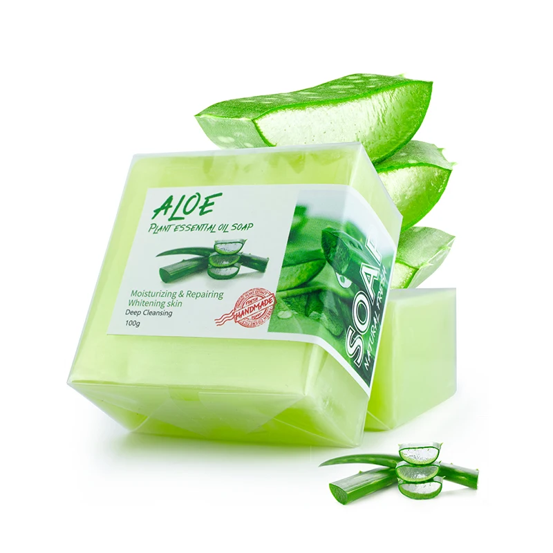 Detox Acne Skin Care Aloe Vera Gel 100% Pure Aloe Vera Gel Natural Whitening Soap Aloe Vera Soaps Essential Oil Handmade Soap