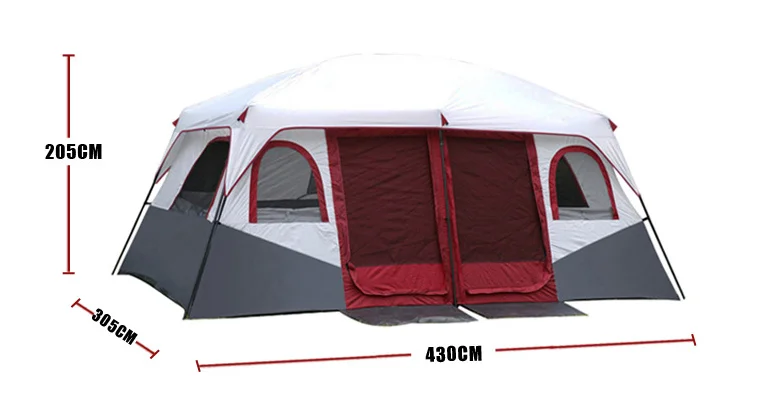 New Trend Luxury Style Stable Structure Camping Large Holiday Camping Family Tent