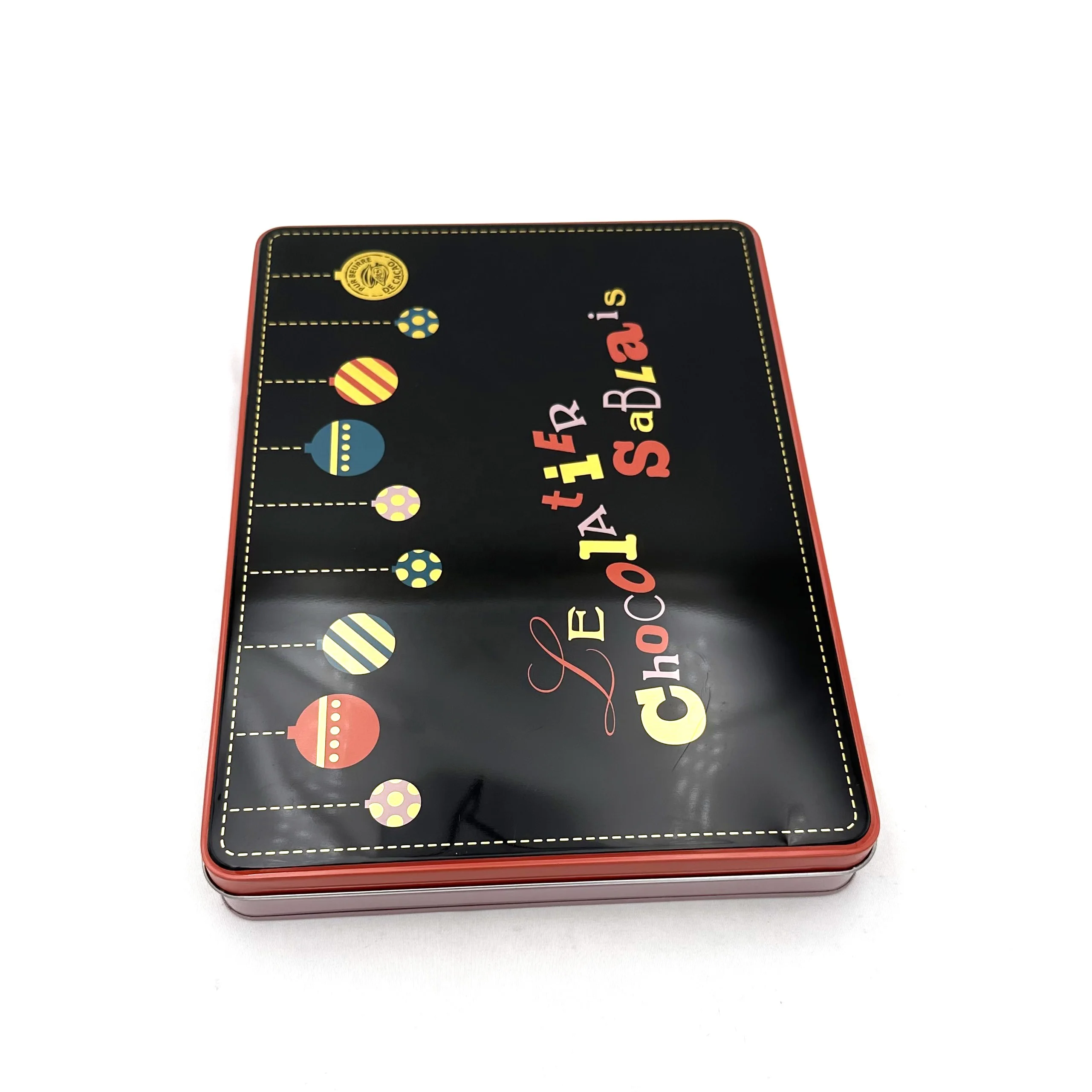 Customized large rectangular metal iron box packaging chocolate candy gift tin box Swiss candy tin box