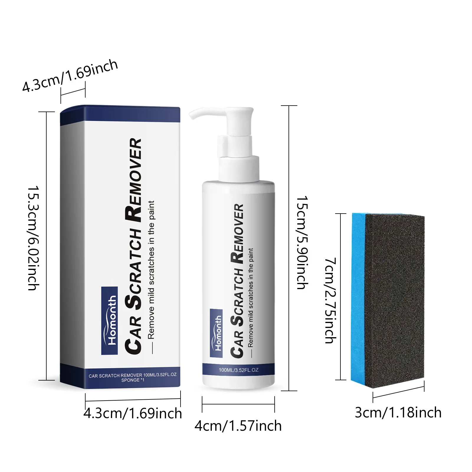 Homonth Quality Car Scratch Repair Series Effective Gel Surface Polishing Paste for Deep Paint Scratches