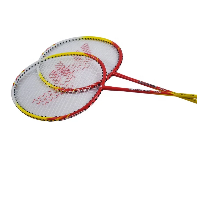Light Weight Slim Steel Beginners Badminton Racket Set with Shuttlecock Entry Level