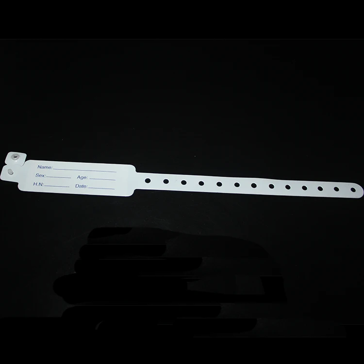 PVC Disposable Medical Plastic ID Bracelet