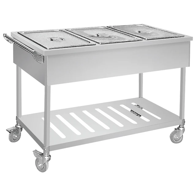 Stainless Steel Mobile Assembled Bain Marie Electric Food Warmer / Buffet Food Warmer