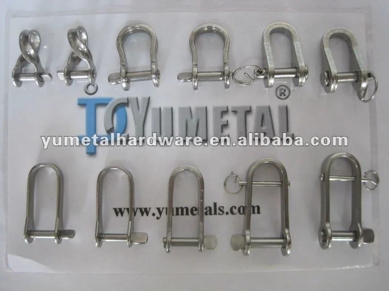 European Type Stainless Steel Long D Shackle For Connecting