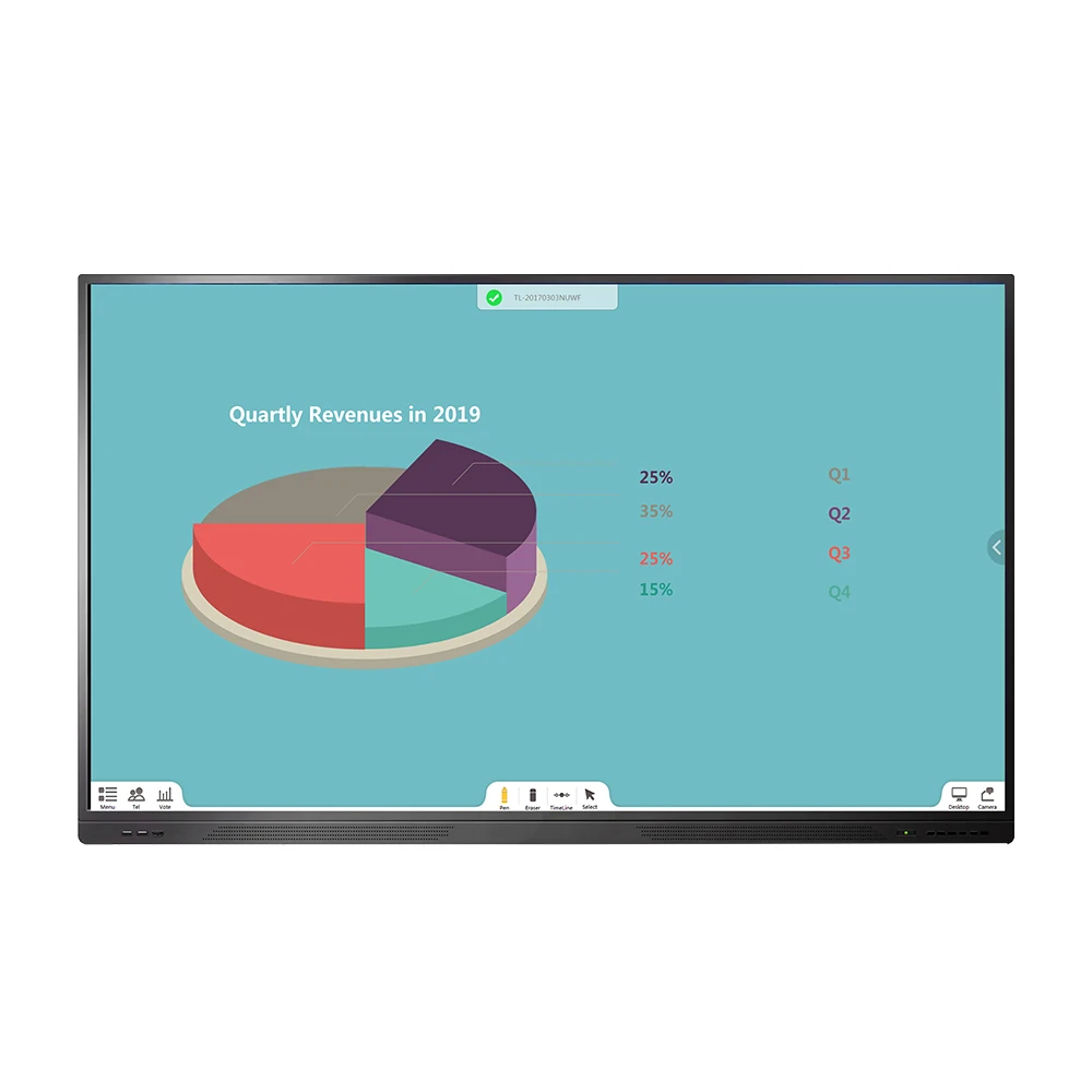 
Original Electronic Components 4K UHD 75 inch MultiTouch Screen TV Education Teaching Led Interactive Flat Panel 