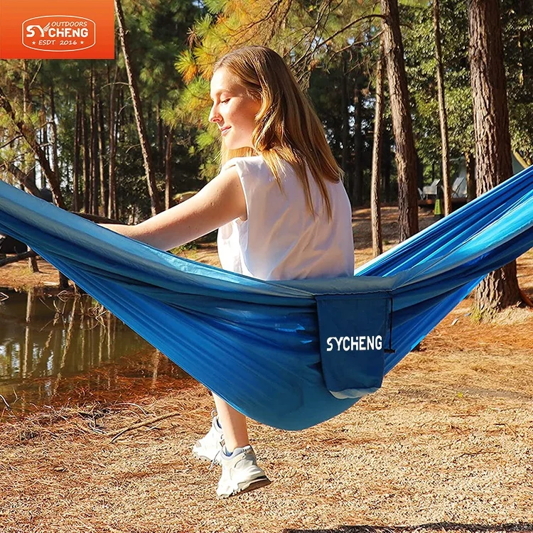 High Quality China Hammock with Mosquito Net Nylon Mesh for Camping and Hiking Single Double Camping Hammock in Various Colors