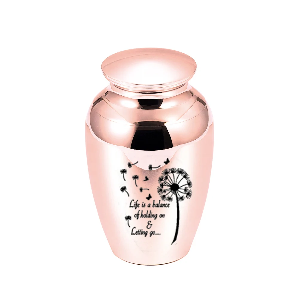 Dandelion Memorial Urn Pet Cremation Urns Human Ashes Funeral Keepsake Cat Dog Bird Burial Jar Jewelry for Men Women  45x70mm