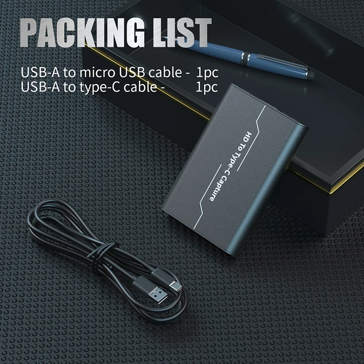 PWAY New USB2.0 4K Video Audio Output Capture Card With Microphone