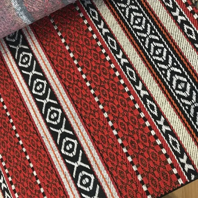 Arabic Style Polyester Jacquard Fabric Middle East Sadu Sofa Fabric Yarn Dyed Fabric For Upholstery