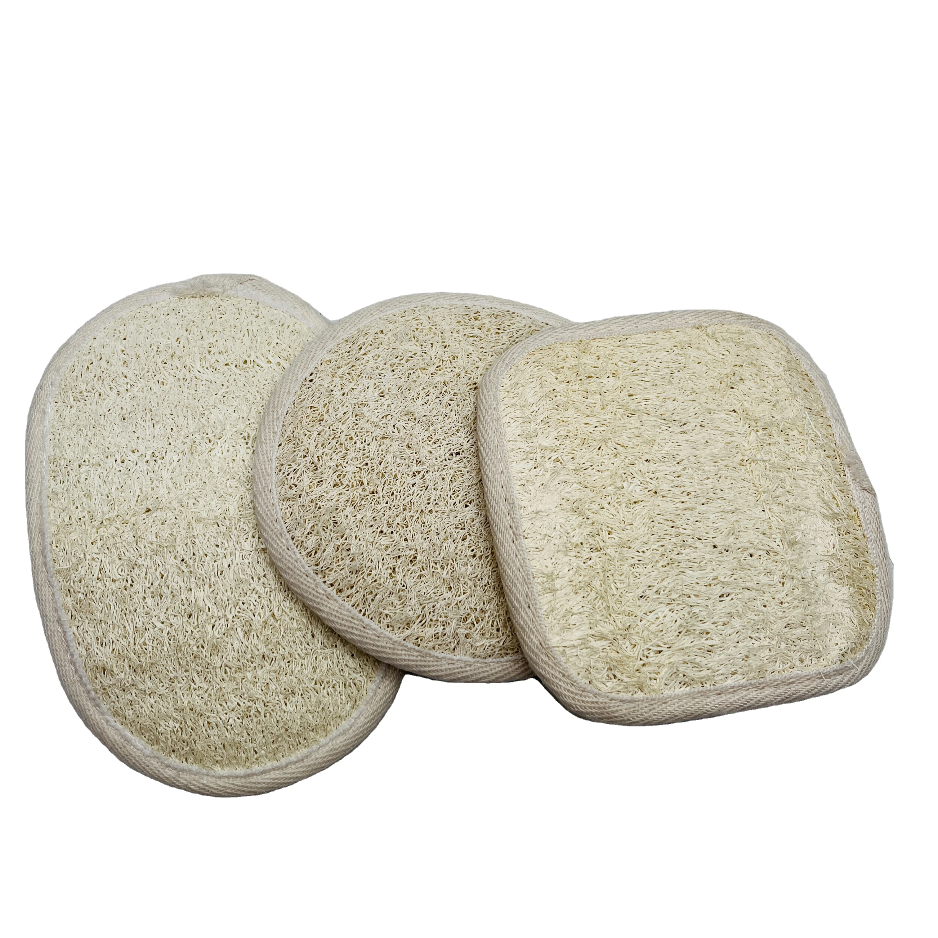 Круглый Отшелушивающий 100% натуральный Luffa и махровой ткани Материалы Loofa губка пусковая площадка скруббера тела перчатки-обувь для мужчин