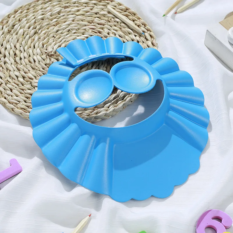Safe Baby Shower Bath Cap with Soft Adjustable Visor Hat for Toddler & Kids - Waterproof Protection