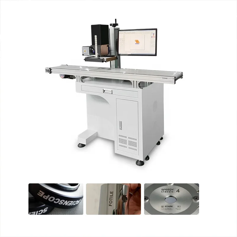 Hooly Laser China factory price 100w CCD camera positioning laser marking machine for metal