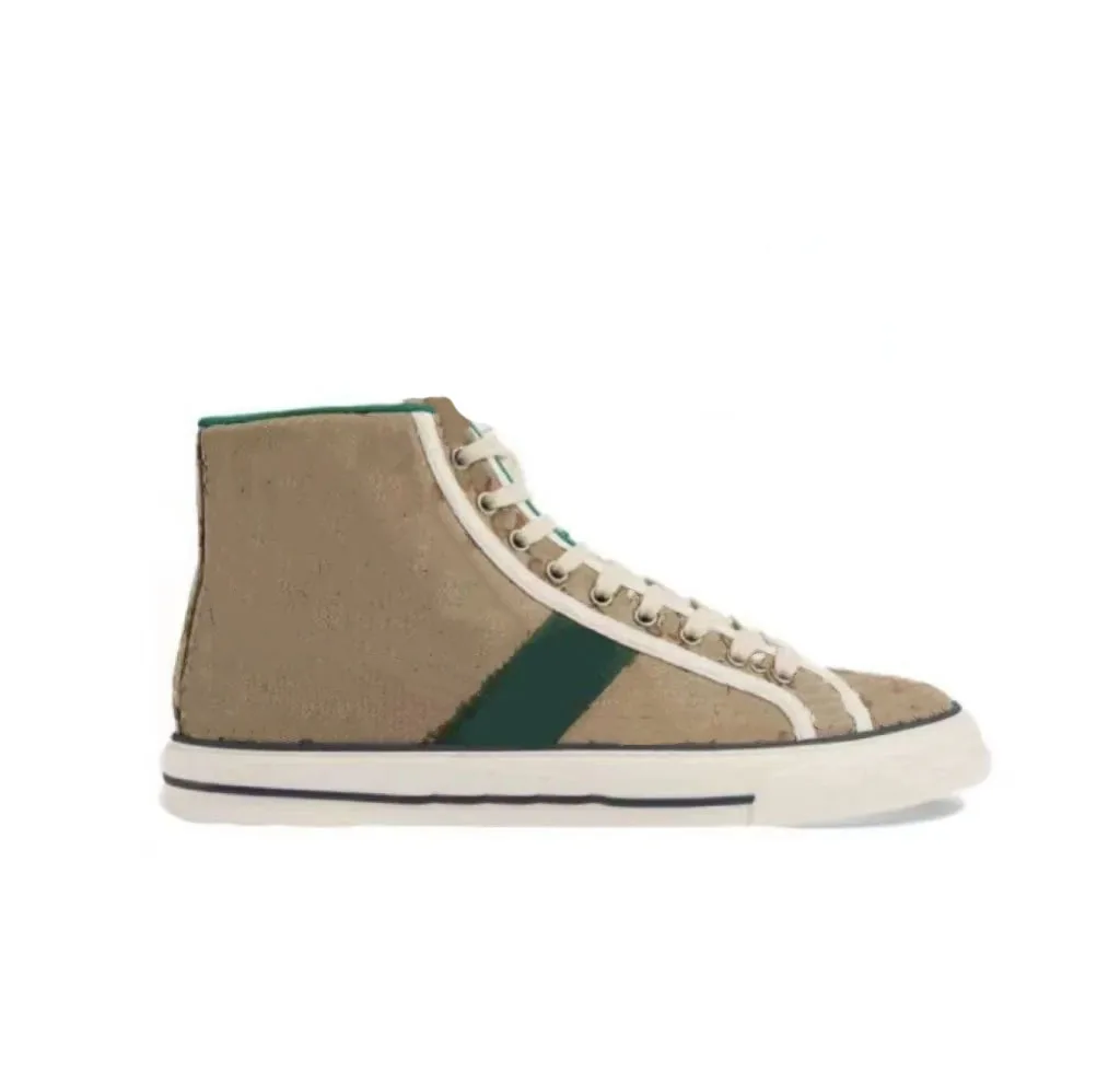 Luxury Designer Triple White Black canvas Casual women Sneakers Printed Platform Flat