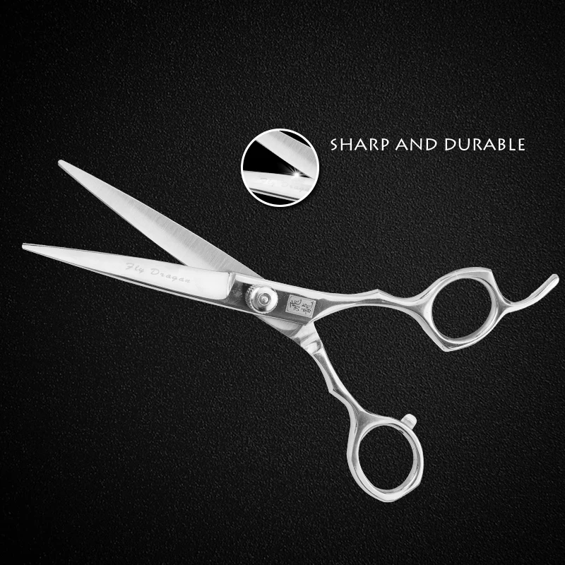 Feilong 6 Inch Salon Hairdressing Cutting and Thinning Barber Scissors Hair Stainless 420 Adjustable Mirror Poish Curved 51-52