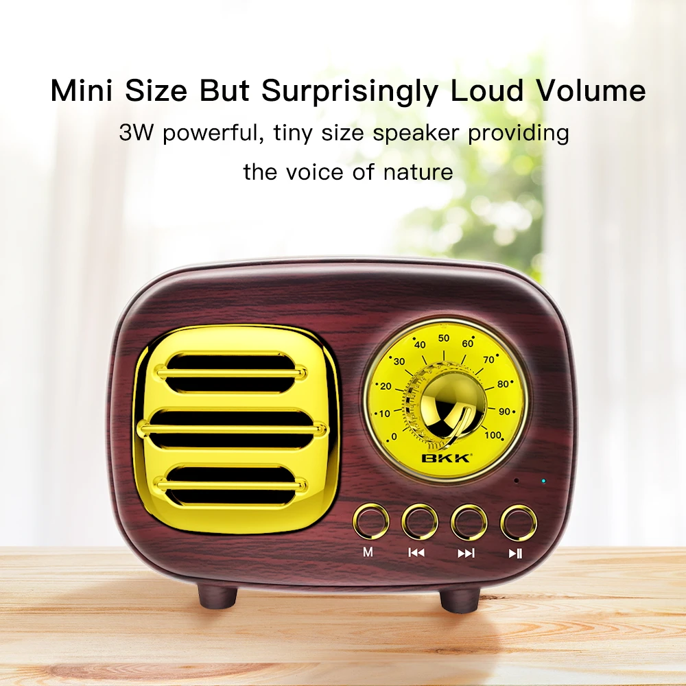 Best Price Vintage Am Fm Radio Speaker Bluetooth with USB  MP3 Player  Portable Wooden Classic Radio Retro Radio FM