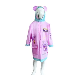hot selling fashionable cartoon modern environmental protection healthy students EVA custom raincoat children for outdoor