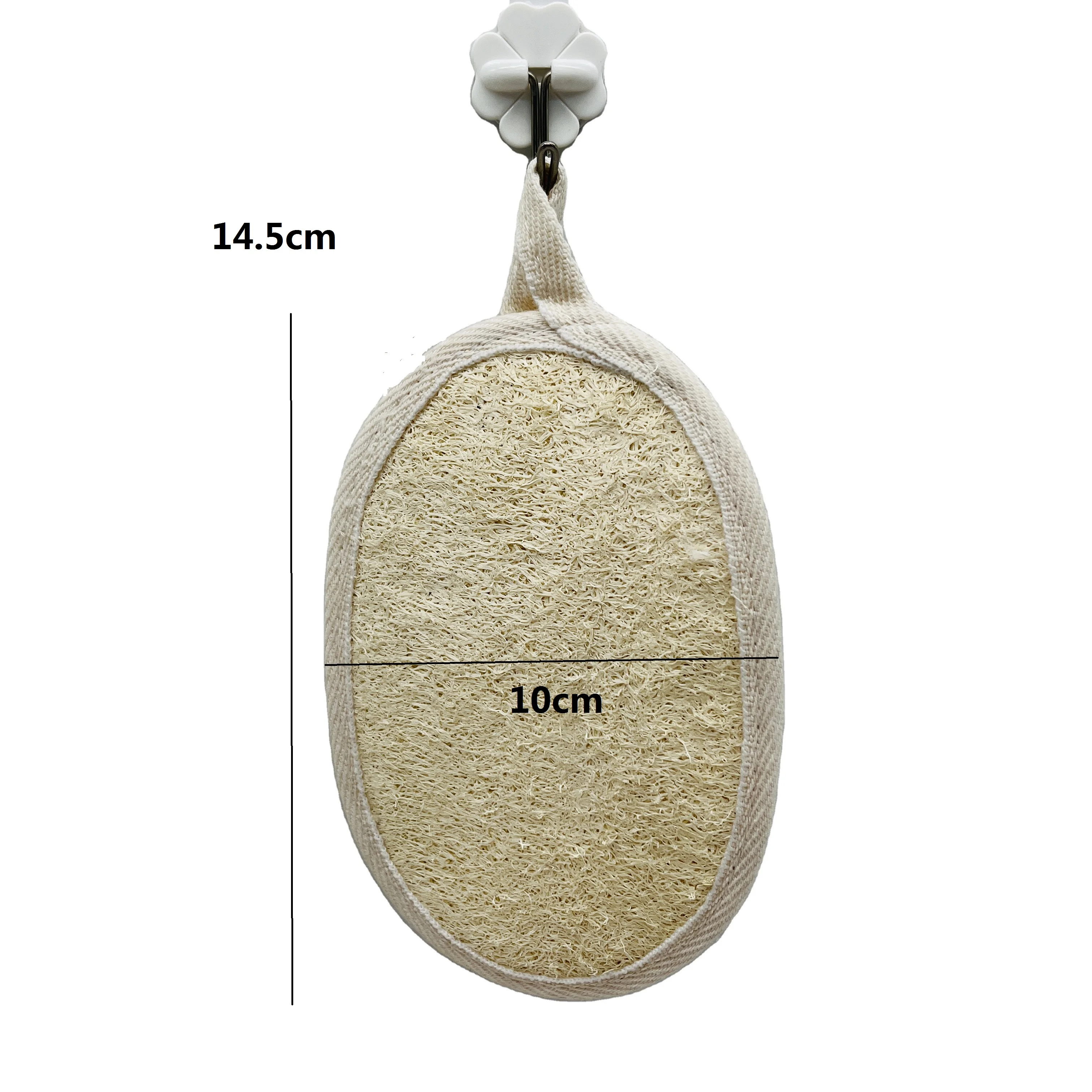 Exfoliating Loofah Pad 100% Natural Luffa and Terry Cloth Materials Loofa Sponge Scrubber Brush Close Skin