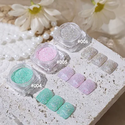 2022 2g Sea Powder Nails Glitter Art Multi Pigment 12 Colors Fluorescent Nail Sugar Powder Sea Pigment