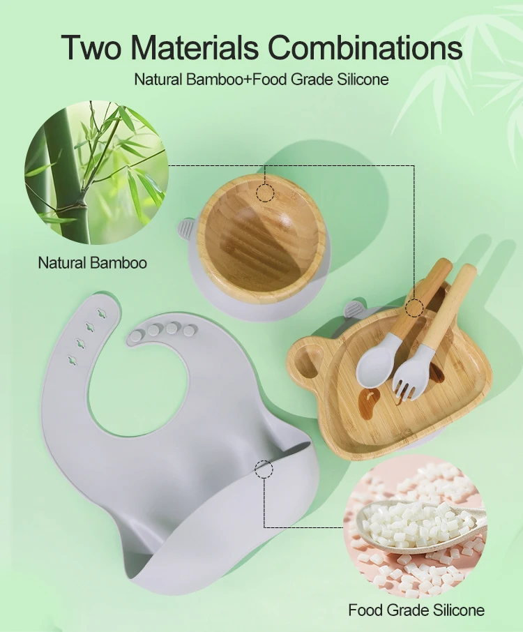 Детская деревянная тарелка для