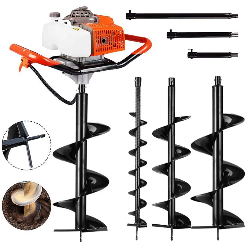 Garden Tools Earth Auger Machine Post Hole Digger Tree Planting Soil Augers For Sale