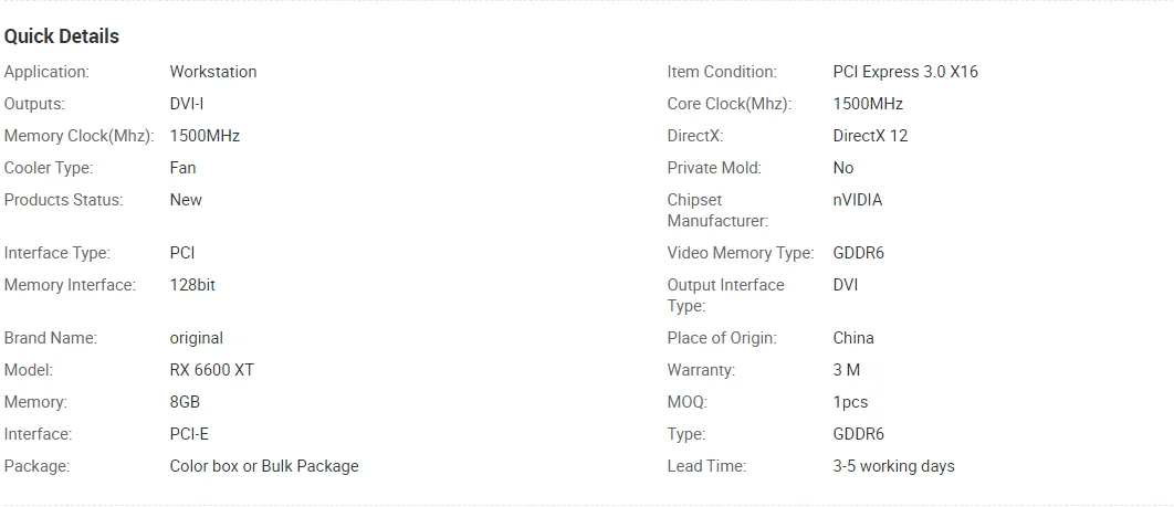ASRock Phantom Gaming D Radeon RX 6600 XT 8GB GDDR6 PCI Express 4.0 Video Card GPU